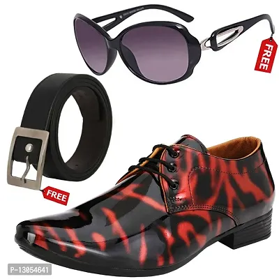 Vitoria Stylish Men&rsquo;s Formal Shoes With Free Belt  Women Sunglasses-thumb0