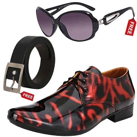 Vitoria Stylish Men&rsquo;s Formal Shoes With Free Belt  Women Sunglasses