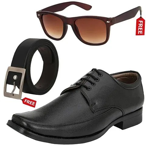 Vitoria Stylish Men&rsquo;s Formal Shoes With Free Belt Women Sunglasses