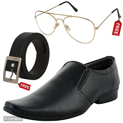 Vitoria Stylish Men&rsquo;s Formal Shoes With Free Belt  Unisex Sunglasses-thumb0