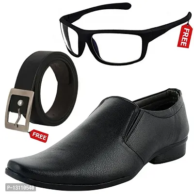 Vitoria Stylish Men&rsquo;s Formal Shoes With Free Belt  Unisex Sunglasses