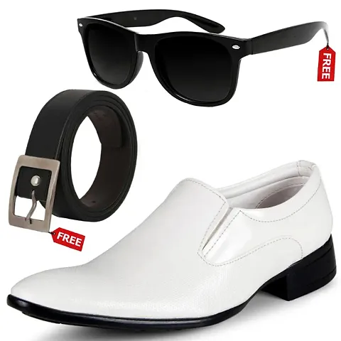 Vitoria Stylish Men&rsquo;s Formal Shoes With Free Belt Women Sunglasses