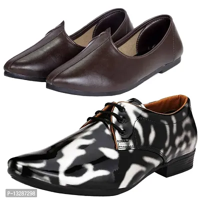 Vitoria Stylish Formal Shoes With Jutti Combo For Men And Boys