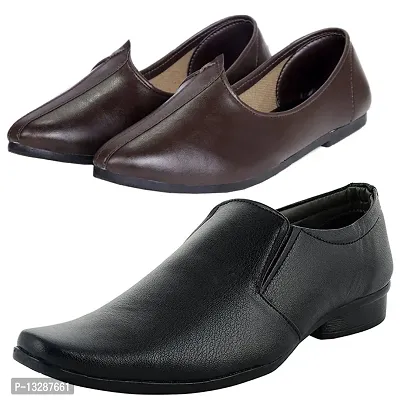 Vitoria Stylish Formal Shoes With Jutti Combo For Men And Boys-thumb0