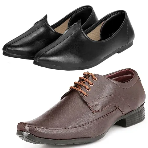 Vitoria Stylish Formal Shoes With Jutti Combo For Men And Boys