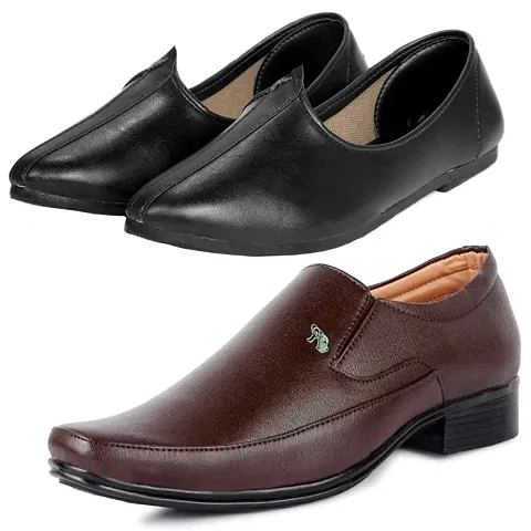 Vitoria Stylish Formal Shoes With Jutti Combo For Men And Boys