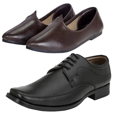 Vitoria Stylish Formal Shoes With Jutti Combo For Men And Boys