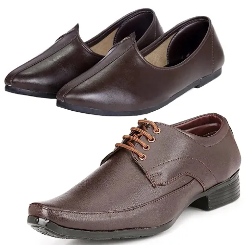 Vitoria Stylish Formal Shoes With Jutti Combo For Men And Boys