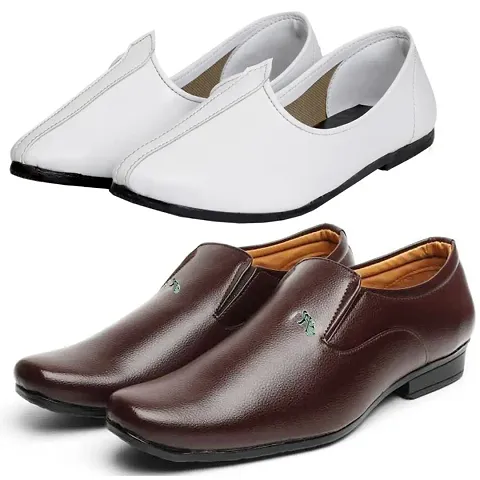 Vitoria Stylish Formal Shoes With Jutti Combo For Men And Boys