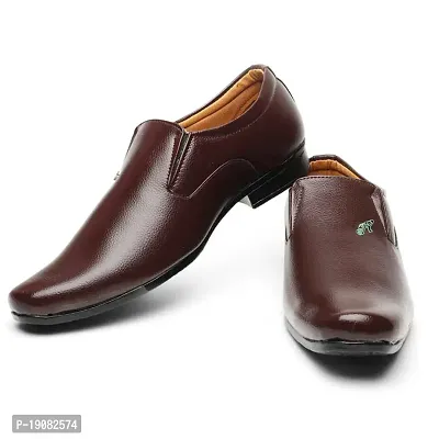Vitoria Men's Synthetic Leather Formal Shoes for Men's and Boys/Brown Shoes/Suit Shoes/Dress Shoes/Party Shoes-thumb4