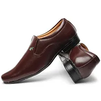 Vitoria Men's Synthetic Leather Formal Shoes for Men's and Boys/Brown Shoes/Suit Shoes/Dress Shoes/Party Shoes-thumb4