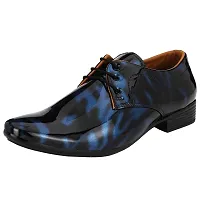 Vitoria Men's Synthetic Leather Lace-Up Formal Shoes for Men's and Boys/Black-Blue Coloured Shoes/Suit Shoes/Dress Shoes/Party Shoes-thumb1