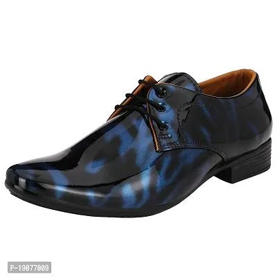 Vitoria Men's Synthetic Leather Lace-Up Formal Shoes for Men's and Boys/Black-Blue Coloured Shoes/Suit Shoes/Dress Shoes/Party Shoes-thumb2