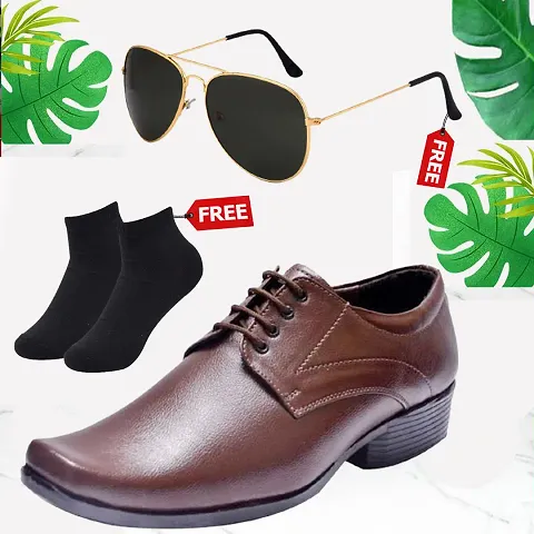 Party Shoes With Free Sunglasses And Free Socks Combo Pack For Men