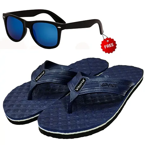 Graceful Flip-Flop Sleeper With Free Sunglasses Combo For Men And Boys