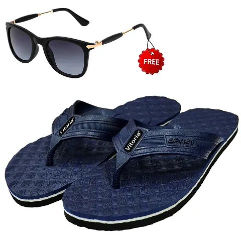 Graceful Flip-Flop Sleeper With Free Sunglasses Combo For Men And Boys