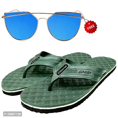 Graceful  Flip-Flop Sleeper With Free Sunglasses Combo For Men And Boys-thumb0