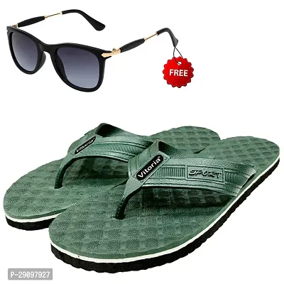 Graceful  Flip-Flop Sleeper With Free Sunglasses Combo For Men And Boys