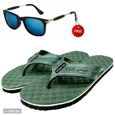 Graceful  Flip-Flop Sleeper With Free Sunglasses Combo For Men And Boys