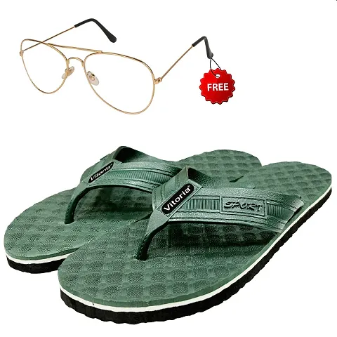 Graceful Flip-Flop Sleeper With Free Sunglasses Combo For Men And Boys