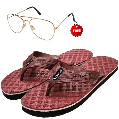 Graceful Flip-Flop Sleeper With Free Sunglasses Combo For Men And Boys