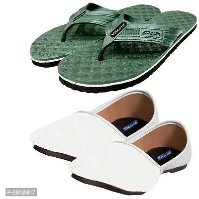 Graceful Jalsa/Jutti With Flip-Flop Sleeper Combo For Men And Boys (Pack-Of 2)-thumb0