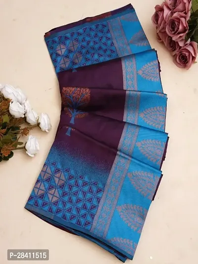 Classic Banarasi Soft Silk Zari Work Saree With Blouse Piece For Women