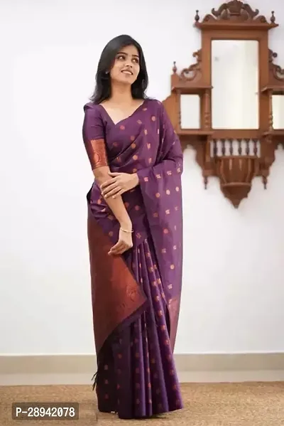 TRENDY SOFT LICHI SILK SAREES WITH BLOUSEnbsp;PIECE-thumb0