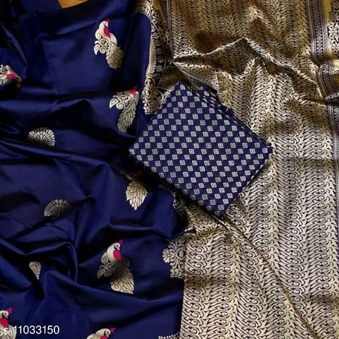 Litichi Silk Jacquard sarees With Blouse Piece