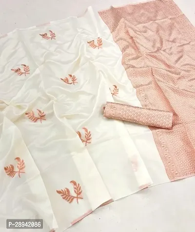 TRENDY SOFT LICHI SILK SAREES WITH BLOUSEnbsp;PIECE