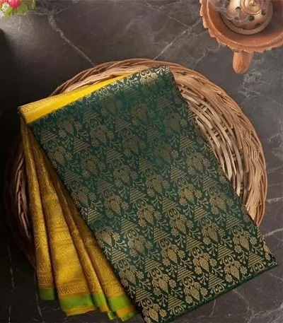 Beautiful Silk Blend Jacquard Weaving Sarees