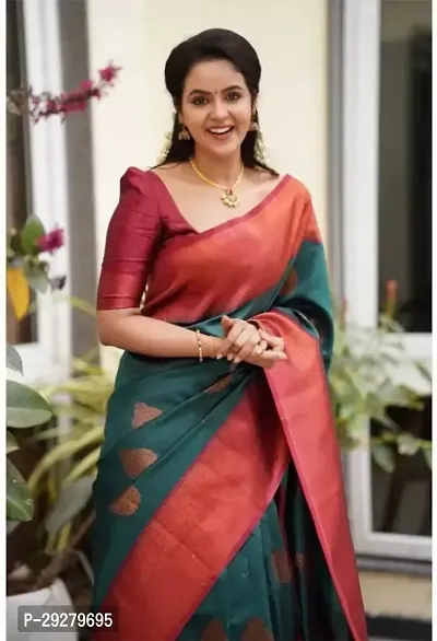 TRENDY SOFT SILK SAREES WITH BLOUSE PIECE-thumb0