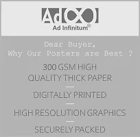AD INFINITUM Wall Decor Posters 300gsm Matte Paper - Set of 6 (9x 13, White)-thumb2