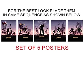 AD INFINITUM Superheros Posters |9 Inches X 13 Inches| 300Gsm Paper Print Poster (Marvel Set of 5)-thumb2
