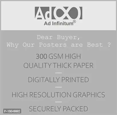 AD INFINITUM Wall Decor Posters 300gsm Matte Paper - Set of 8 (9x 13 , White)-thumb4