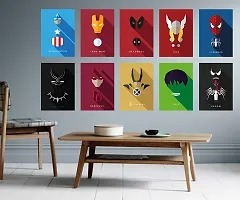 AD INFINITUM Wall Decor Marvel 300gsm Matte Paper Posters (9x13 Inch), Set of 10-thumb1