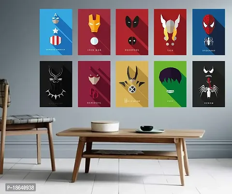 AD INFINITUM Wall Decor Marvel 300gsm Matte Paper Posters (9x13 Inch), Set of 10-thumb2