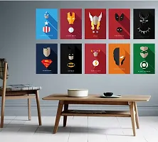 AD INFINITUM Wall Decor Posters 300gsm Matte Paper Size 9x13 (Marvel And DC Set of 10)-thumb1