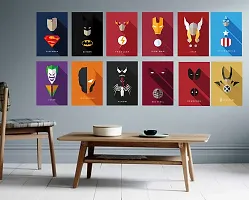 AD INFINITUM Wall Decor Posters 300gsm Matte Paper Size 9x13 (Marvel DC Set of 12)-thumb1