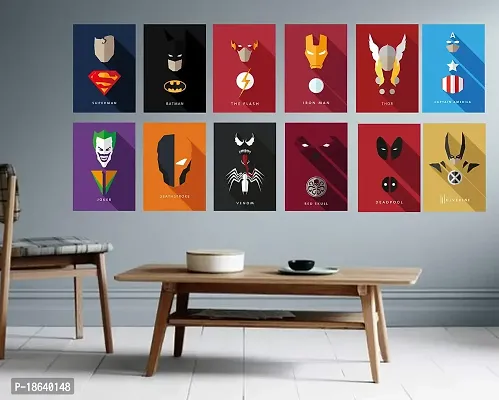 AD INFINITUM Wall Decor Posters 300gsm Matte Paper Size 9x13 (Marvel DC Set of 12)-thumb2