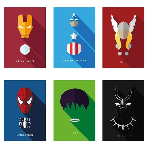 AD INFINITUM? Marvel Posters | Wall Decor Posters 300gsm Matte Paper | Pack of 8 | Size 9""x13""