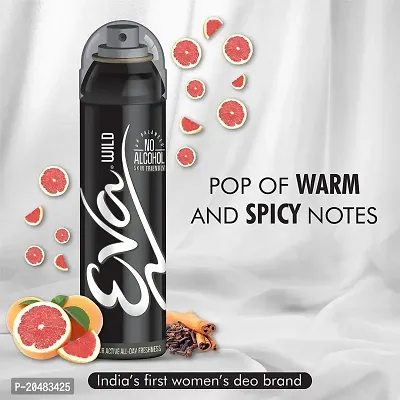 Eva Wild and Perfumed Deodrant Skinfriendly Body Spray for Women, 150ml, Fresh (Pack of 2)-thumb3