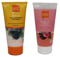 Vlcc Combo Kit of Anti-Tan Face Wash (150 ml)  Mulberry  Rose Face Wash (150 ml) ( Pack of 2)-thumb1