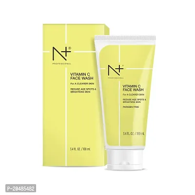 N+ Professional Vitamin C Face Wash For Oily to Normal Skin women  men, Hydration, Brightening, Pore Cleansing, Detan, Acne  Sensitive Skin, No Parabens (100ml) (Pack of 1)