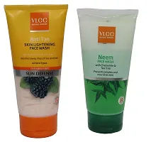 Vlcc Combo Kit of Anti-Tan Face Wash (150 ml)  Neem Face Wash (150 ml) (Pack of 2)-thumb1