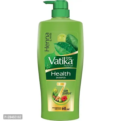 Dabur Vatika Health Shampoo - 640ml | With 7 natural ingredients | For Smooth, Shiny  Nourished Hair | Repairs Hair damage, Controls Frizz | For All Hair Types | Goodness of Henna  Amla-thumb0