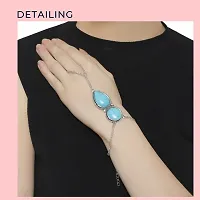 Femnmas Silver Plated Latest Crystal Bracelet Bangle Jewellery for Girls and Women-thumb3