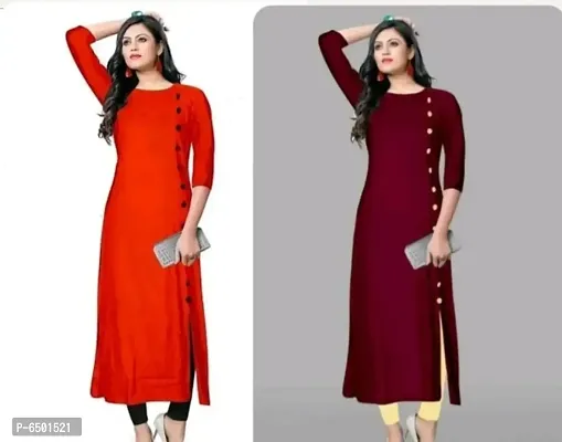 Reliable Rayon Solid Kurta For Women- 2 Pieces