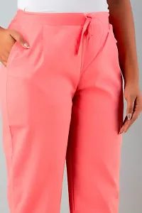 JAIPURI LIBAS Girls cotton Slub Peach color trouser-thumb2