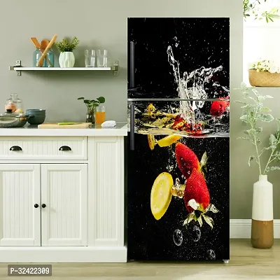 Strawberry And Lemon Large Self Adhesive Removable Fridge Sticker-thumb2